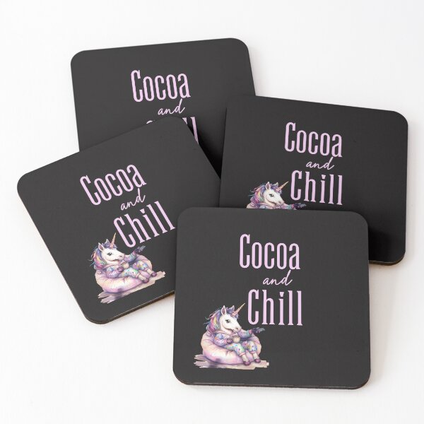 Item preview, Cocoa and Chill Unicorn Pajamas Cozy Vibe designed and sold by ArtisticDesignsbyLinda.