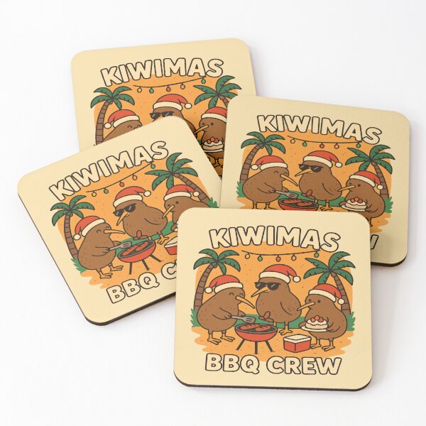 Item preview, Kiwimas BBQ Crew – Funny New Zealand Christmas Beach designed and sold by Globalcitytees.