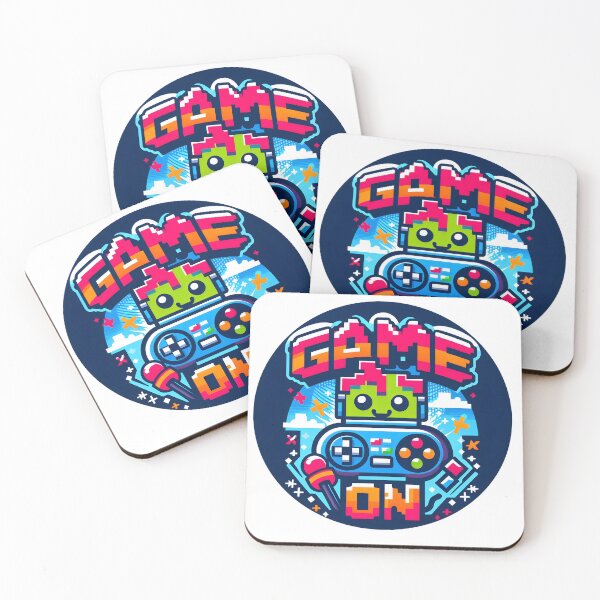 Item preview, Colorful Retro Gaming Design with Pixel Art Robot. Game On! designed and sold by The-T-In-Retro.
