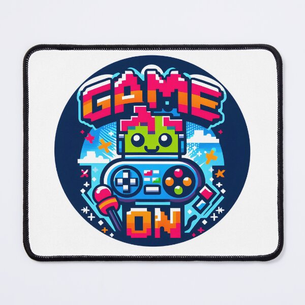 Item preview, Colorful Retro Gaming Design with Pixel Art Robot. Game On! designed and sold by The-T-In-Retro.