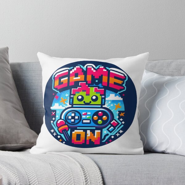 Item preview, Colorful Retro Gaming Design with Pixel Art Robot. Game On! designed and sold by The-T-In-Retro.