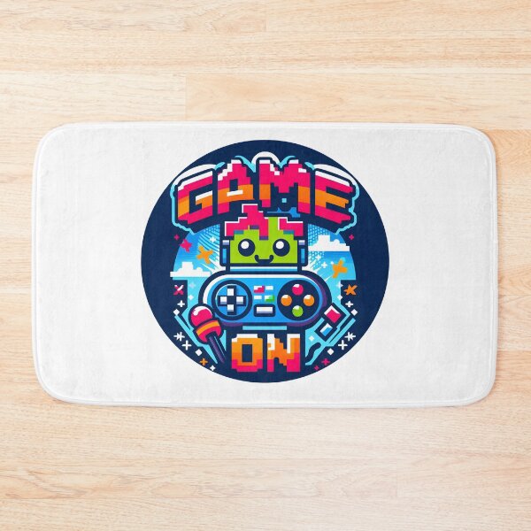 Item preview, Colorful Retro Gaming Design with Pixel Art Robot. Game On! designed and sold by The-T-In-Retro.