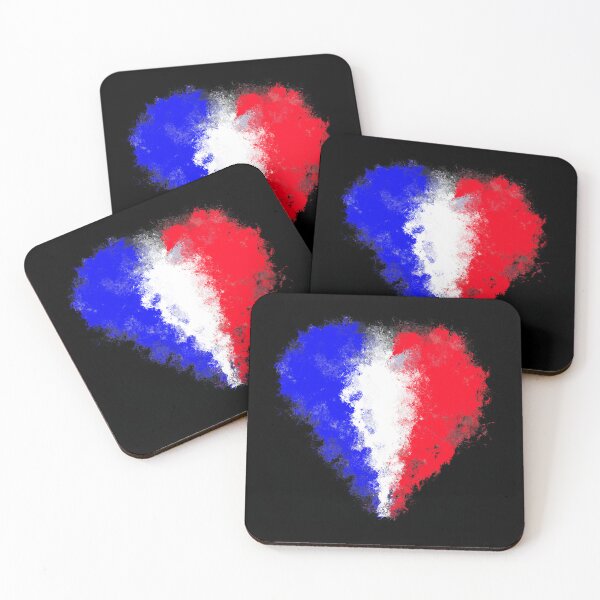 Item preview, Blue White Red Heart - French Love and Pride designed and sold by Danisa84.