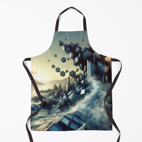 Item preview, Surreal Geometric Towers Rising from the Sea designed and sold by Dogandesighn.