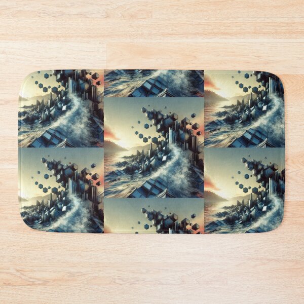 Item preview, Surreal Geometric Towers Rising from the Sea designed and sold by Dogandesighn.