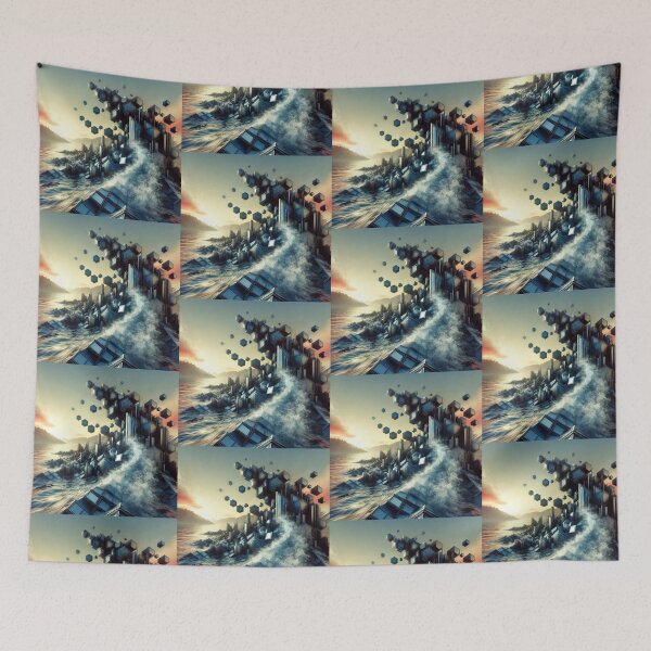Item preview, Surreal Geometric Towers Rising from the Sea designed and sold by Dogandesighn.