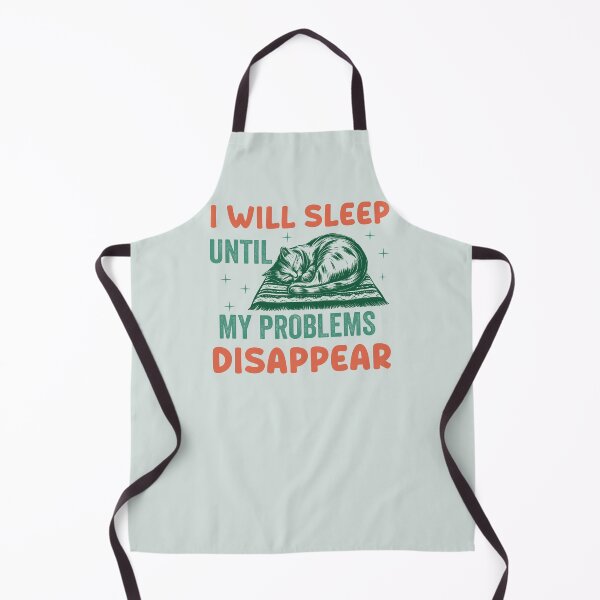 Item preview, I Will Sleep Until My Problems Disappear – Cute Sleeping Tabby Cat Design designed and sold by EmeraldeaArt.