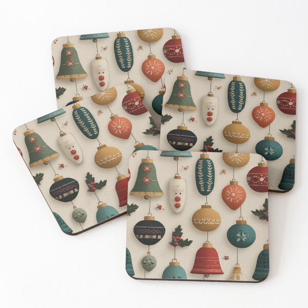 Item preview, Festive Christmas Ornaments Digital Paper: Seamless Holiday Pattern  designed and sold by AillustriaAK.