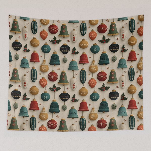 Item preview, Festive Christmas Ornaments Digital Paper: Seamless Holiday Pattern  designed and sold by AillustriaAK.