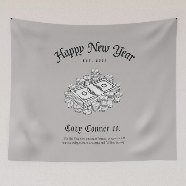 Item preview, Happy New Year Money Sticker Est. 2026 Financial Independence Wealthy Gift designed and sold by cozy corner co. .