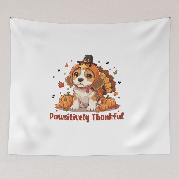 Item preview, Pawsitively Thankful Beagle Thanksgiving Cute Fall designed and sold by The Real Life Symphony.