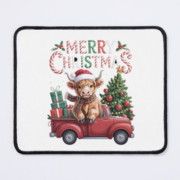 Item preview, Merry Cowmas – Highland Holiday Ride - Rustic Christmas Tree & Presents - Classic T-Shirt designed and sold by inkfluenceart.