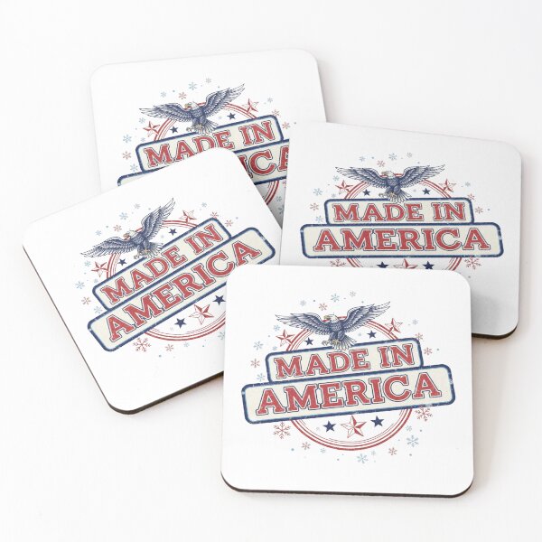 Item preview, Made in America Festive Stamp Tee - Patriotic Holiday Prep Sticker designed and sold by GeniePixel.