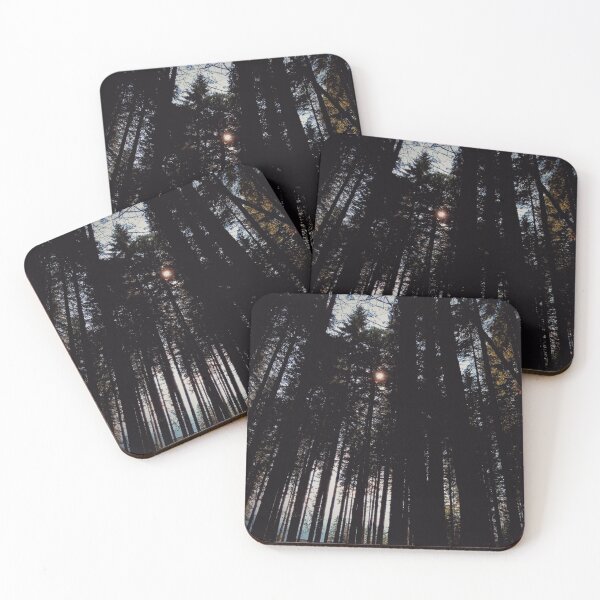 Item preview, Tall Pine Forest Silhouette - Dark Academia Sunlight Vertical  designed and sold by SergioMiklos.
