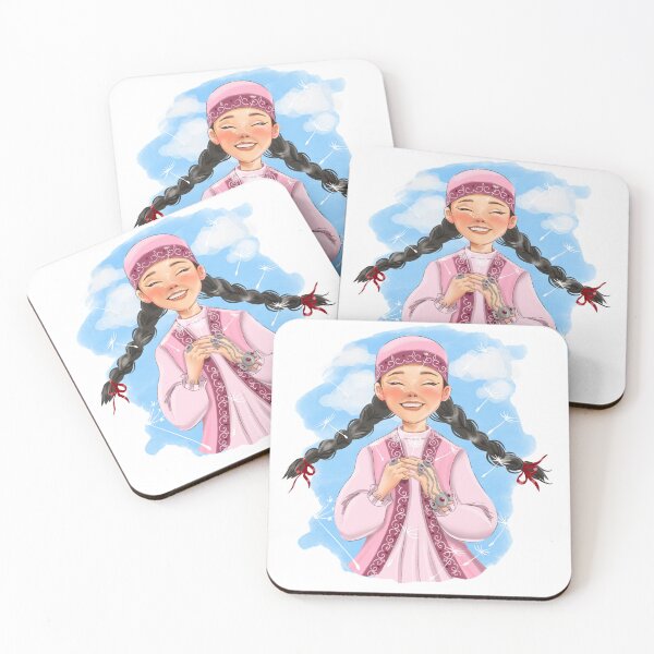 Item preview, kazakh girl and dandelions designed and sold by artbymadina.