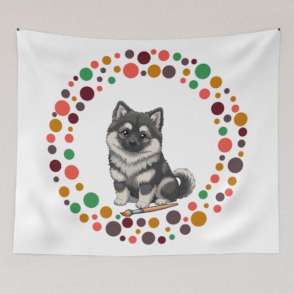 Item preview, Celebrate Dot Day with My Keeshond | Colorful Dog Art  designed and sold by The Real Life Symphony.