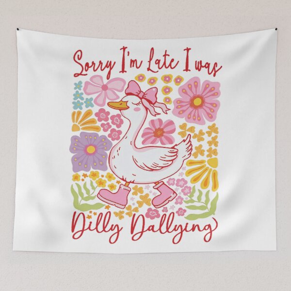 Item preview, Dallying Sorry Vintage Saying Retro Late I'm Was I Funny Classic Dilly designed and sold by PEDDAKAPRADEEP.