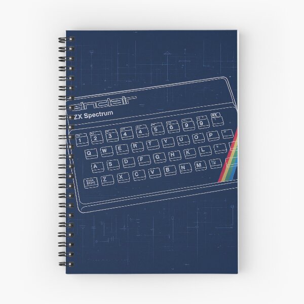 Item preview, ZX Spectrum Computer Blueprint Retro Design designed and sold by Retr0Tshirts.