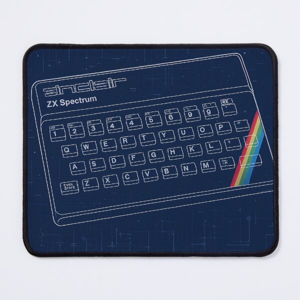 Item preview, ZX Spectrum Computer Blueprint Retro Design designed and sold by Retr0Tshirts.