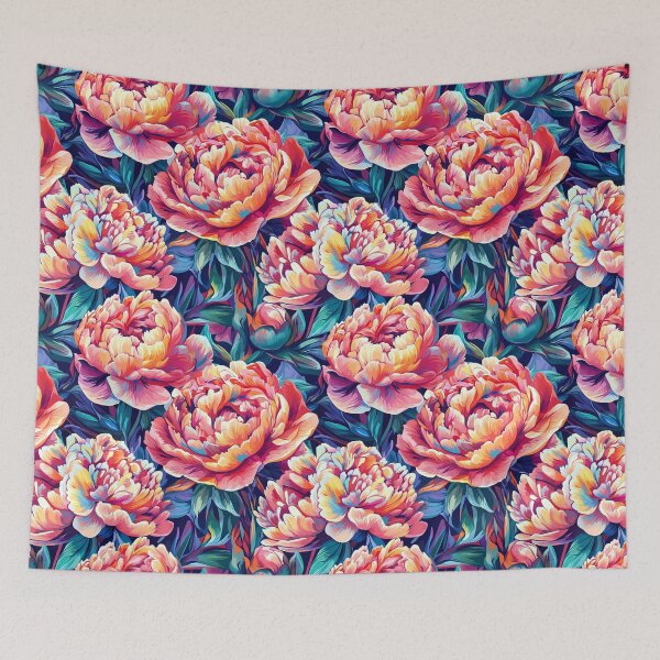 Item preview, Bold Graceful Peonies Flower For Rustic Charm designed and sold by RoyalStarsPatts.