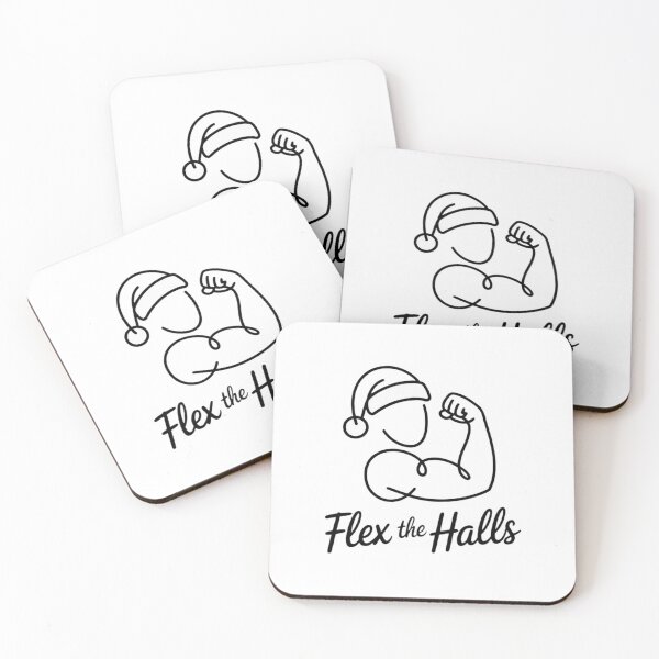 Item preview, Flex the Halls Minimalist Line Art Shirt – Funny Christmas Gym Design designed and sold by WSPrintCrafter.