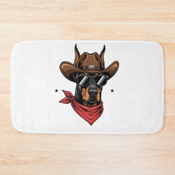Item preview, Western Doberman Pinscher – Cute Cowboy Dog designed and sold by The Real Life Symphony.