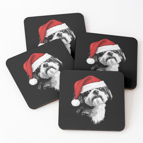Item preview, Shih Tzu Santa  Dog Motif Pet Illustration Shih Tzu  designed and sold by Steele-Art.