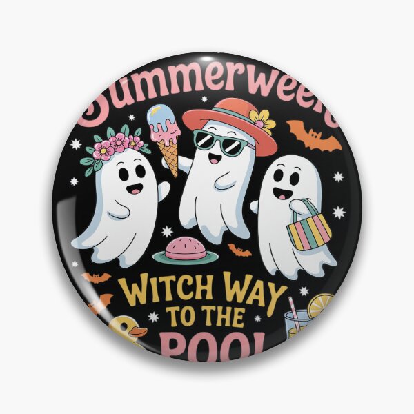 Item preview, Summerween Witch Way To The Pool, Just Waiting For Halloween  designed and sold by KonstanKoraner.