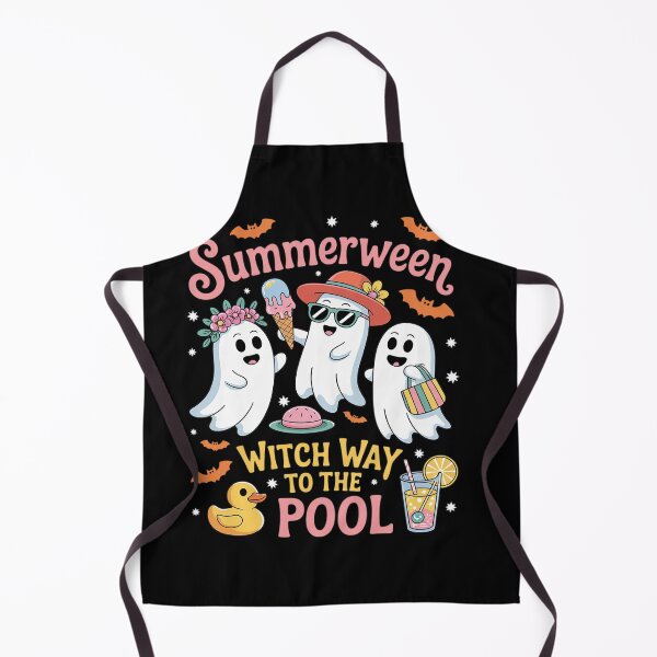 Item preview, Summerween Witch Way To The Pool, Just Waiting For Halloween designed and sold by KonstanKoraner.