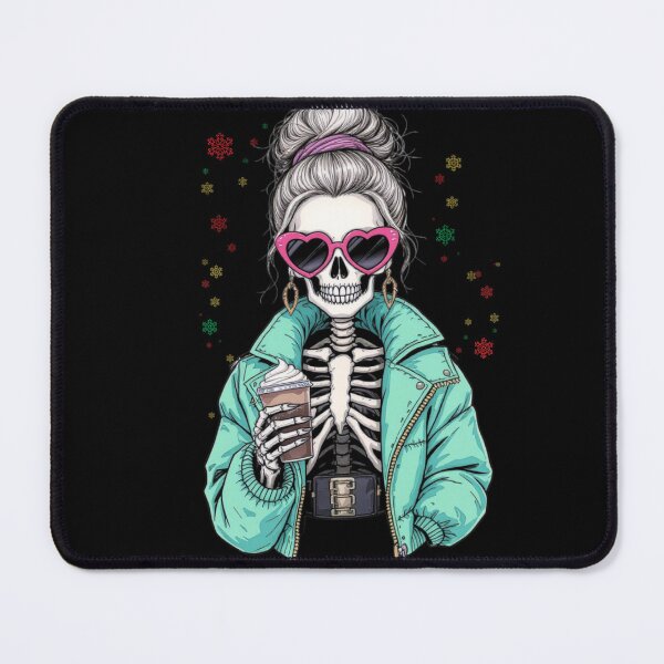 Item preview, Fashionable Skeleton Coffee Queen | Trendy Gothic Coffee Girl Art designed and sold by ColorSplash123.
