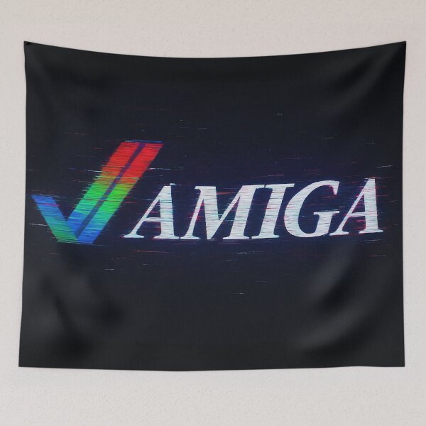 Item preview, Amiga Retro Logo Glitch Aesthetic Design designed and sold by Retr0Tshirts.
