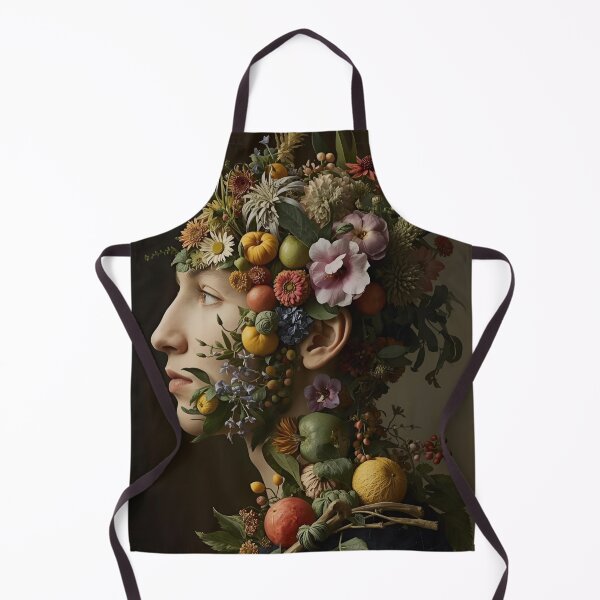 Item preview, Floral Renaissance Portrait – Nature Inspired Surreal Art designed and sold by nivadaofficiel2.