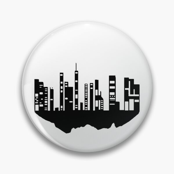 Item preview, Paysage Urbain Volant 6 (simple, noir et blanc, minimaliste) designed and sold by EBFCDesigns.