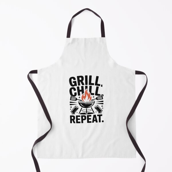 Item preview, Grill chill and repeat funny design designed and sold by DSGTEE.