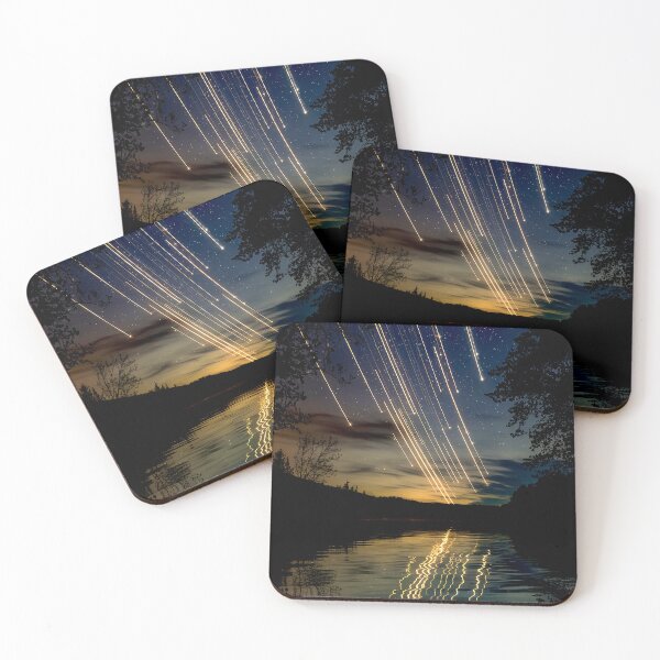 Item preview, Meteor Shower Over Serene Lake designed and sold by Exodoi.