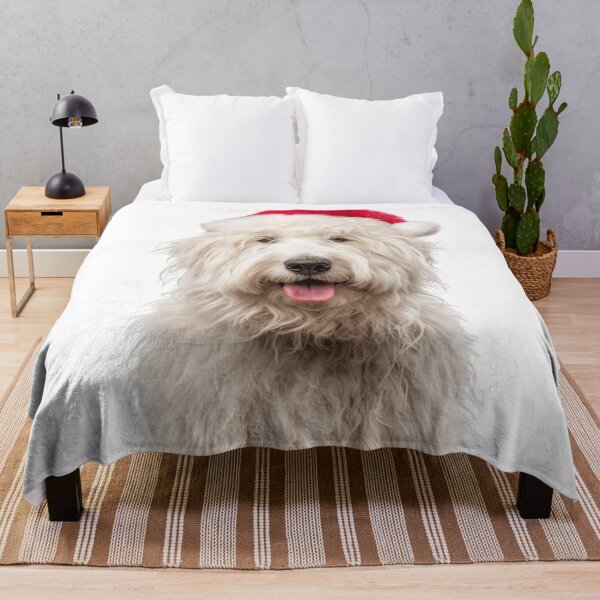 Item preview, Cute Komondor dog Christmas Art — Komondor dog Wearing Santa Hat designed and sold by LazyOwlStore.
