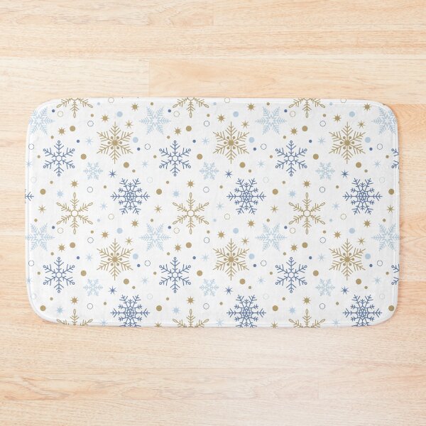 Item preview, Light Blue&Gold Snowflake Pattern designed and sold by Vector&Repeat.