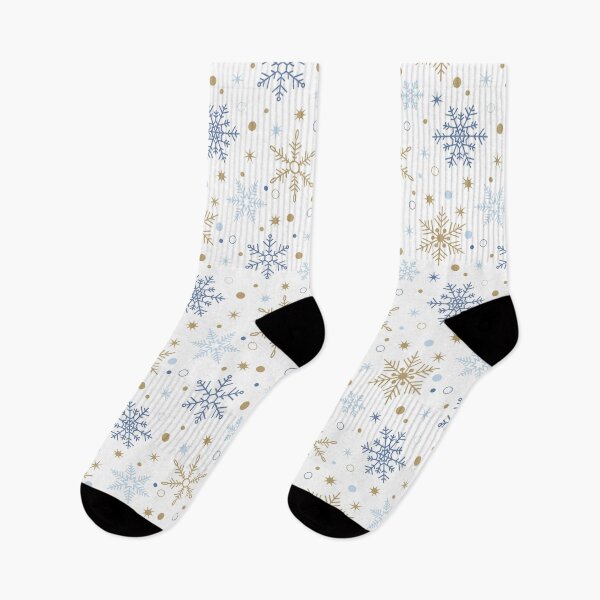 Item preview, Light Blue&Gold Snowflake Pattern designed and sold by Vector&Repeat.