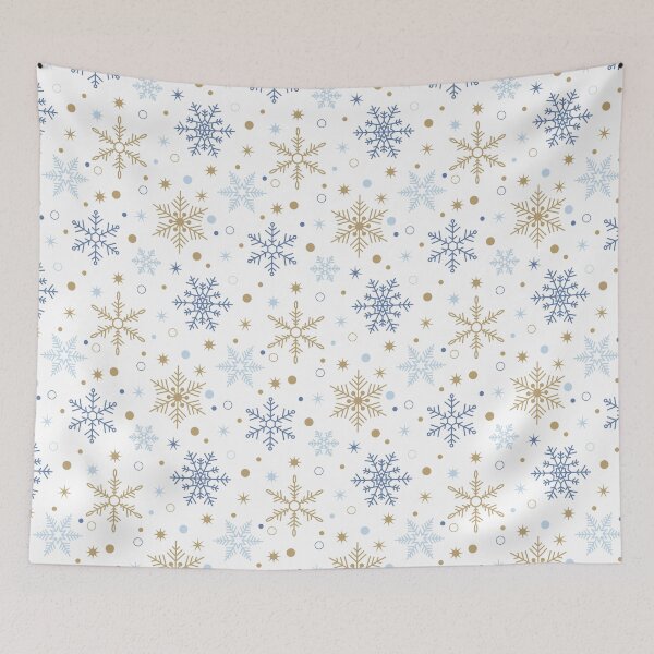 Item preview, Light Blue&Gold Snowflake Pattern designed and sold by Vector&Repeat.