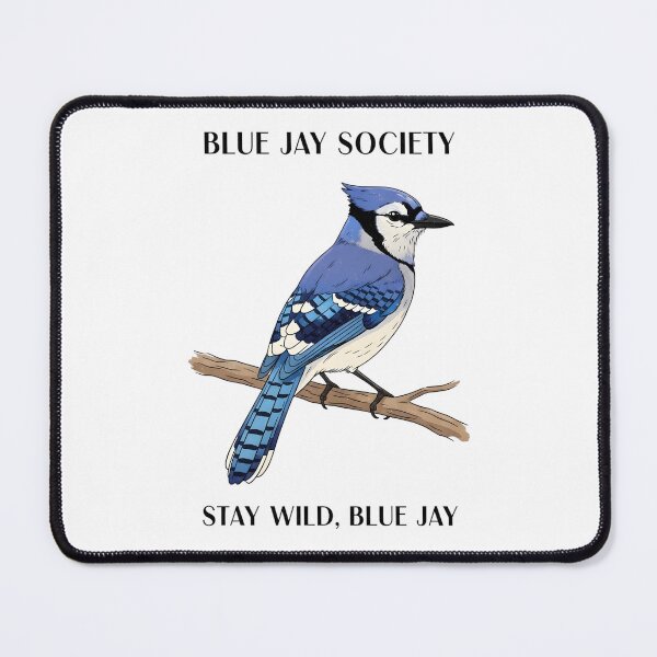 Item preview, Mid Century Blue Jay | Vintage Bird Illustration designed and sold by lamiarte.