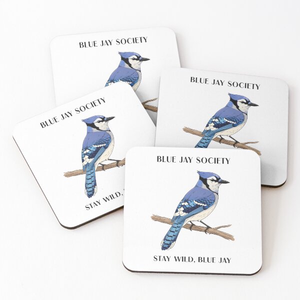 Item preview, Mid Century Blue Jay | Vintage Bird Illustration  designed and sold by lamiarte.