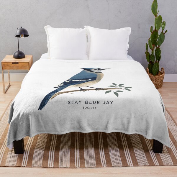 Item preview, Mid Century Blue Jay | Vintage Bird Illustration designed and sold by lamiarte.