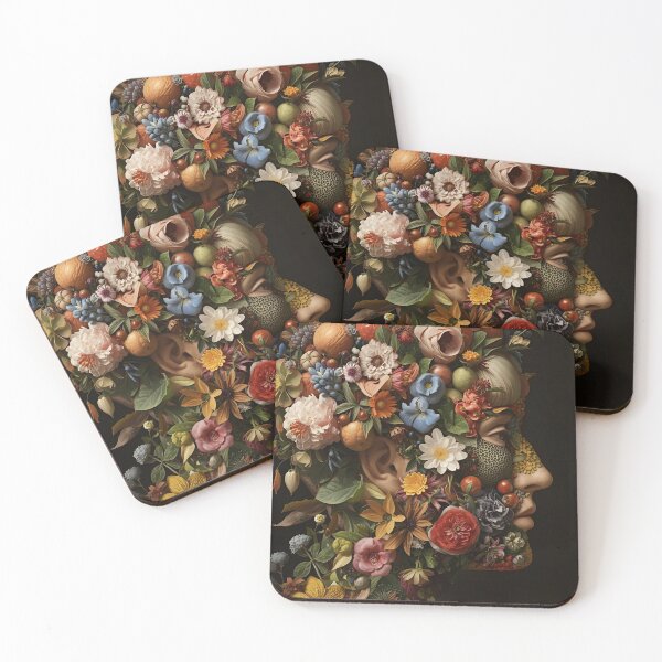 Item preview, Floral Renaissance Portrait – Nature Inspired Surreal Art designed and sold by nivadaofficiel2.