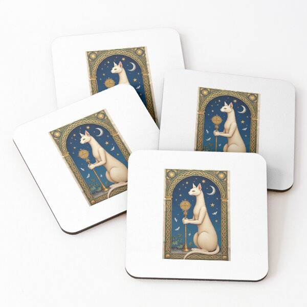 Item preview, Cream Cat Astrolabe Medieval Astronomy Art designed and sold by PictorialWhimsy.