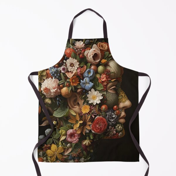 Item preview, Floral Renaissance Portrait – Nature Inspired Surreal Art designed and sold by nivadaofficiel2.
