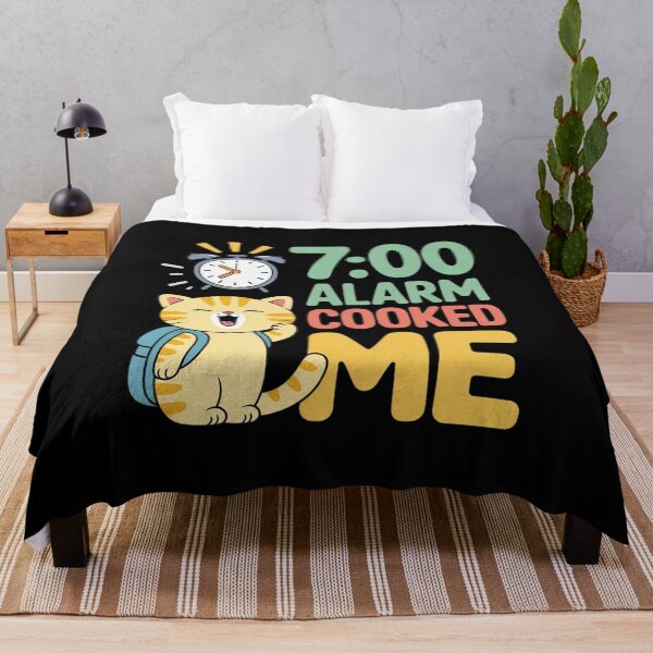 Item preview, Funny Cat Back to School for Girls 7 00 Alarm Cooked Me designed and sold by BlackStars3Neon.