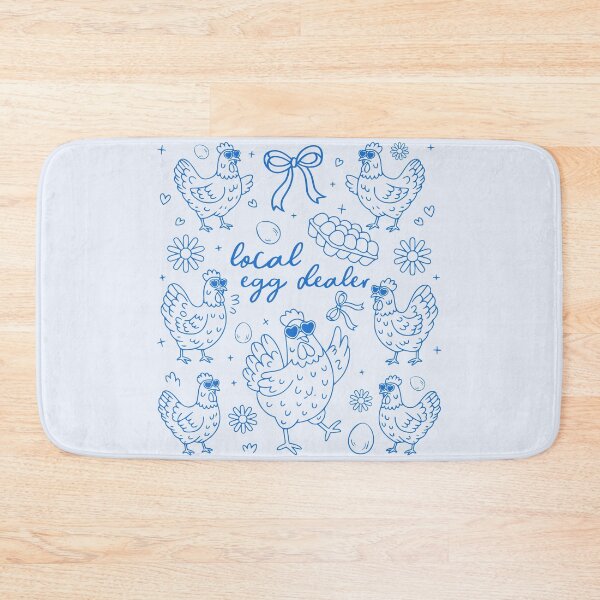 Item preview, Local Egg Dealer – Funny Chicken and Egg Blue Design designed and sold by EmeraldeaArt.