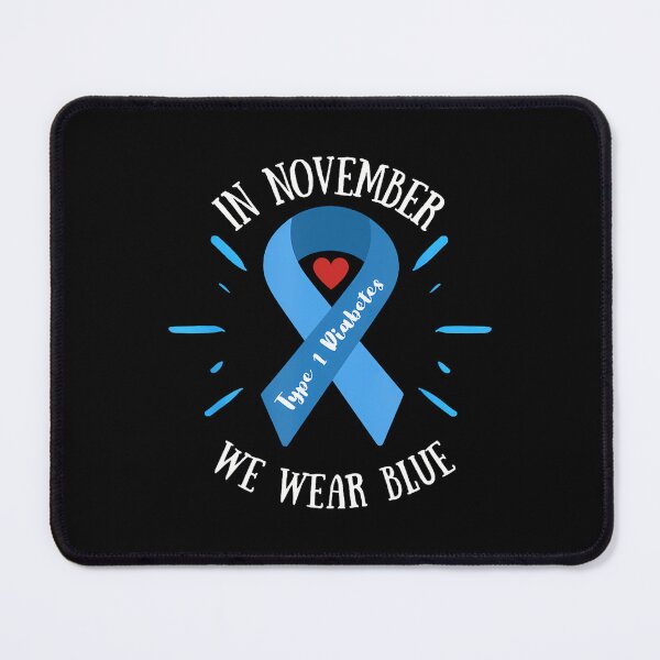 Item preview, Quote Bow Vintage Style November Month Support Blue designed and sold by Williammarger.