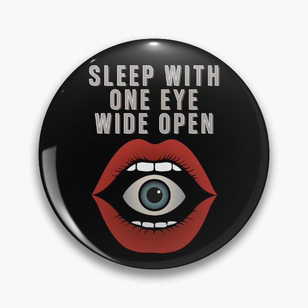 Item preview, Sleep With One Eye Wide Open | Red Lips All Seeing Eye Graphic designed and sold by DG-ShopLT.