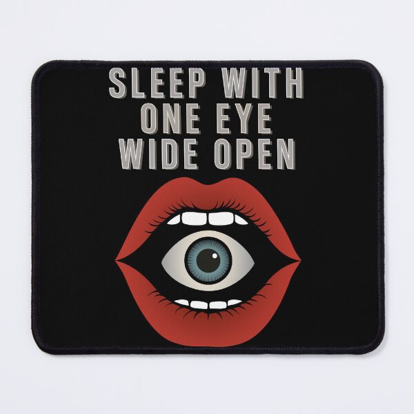 Item preview, Sleep With One Eye Wide Open | Red Lips All Seeing Eye Graphic designed and sold by DG-ShopLT.